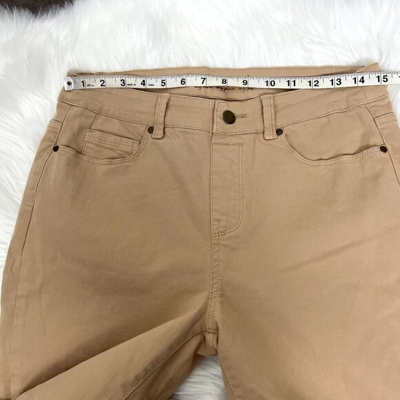 Soft Surroundings Tan High-Rise 5 Pocket Pull On Leggings Jeggings Stretch Small - Picture 6 of 8